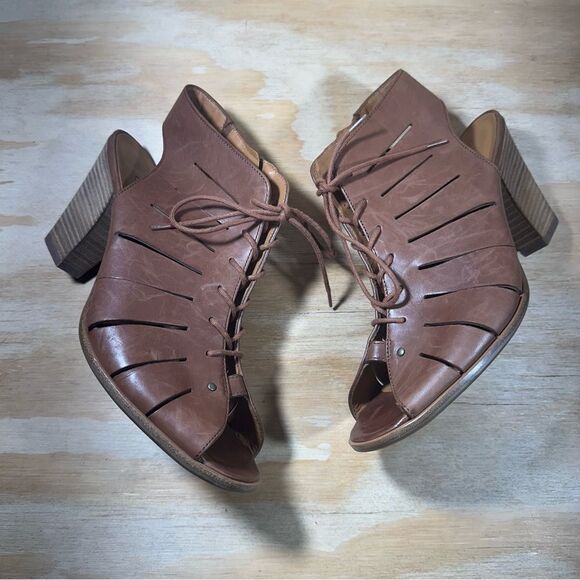 Paul Green Cosmo Lace Up Leather Bootie Sandals Women’s Size 8.5 - Picture 3 of 8